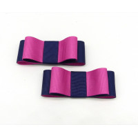 Carly - Navy and Hot Pink Shoe Bows 