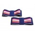 Carly - Stripes Navy Shoe Bows