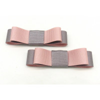 Bella Shoe Clips - Grey and Pink