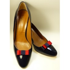 Bella Shoe Bows - Navy and Red