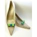 Bella Shoe Bows - Teal and Lime