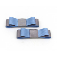 Bella Shoe Clips - Grey and Blue