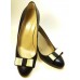 Carly - Black and Lemon Shoe Bows