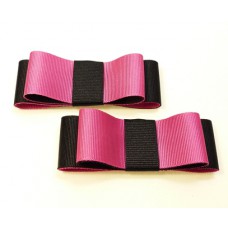 Carly - Pink and Black Shoe Bows