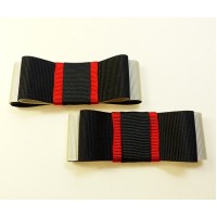 Carly Shoe Bows - black, ivory and red