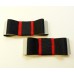 Carly Shoe Bows - black, ivory and red