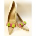 Carly - Lime and Pink Shoe Bows