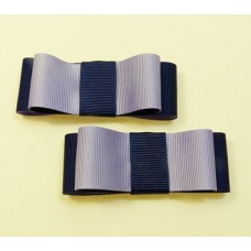 Carly - Navy and Purple Shoe Bows