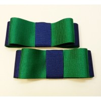 Carly - Emerald and Navy Shoe Bows
