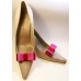 Carly - Crimson Pink Shoe Bows