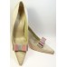 Carly - Grey and Pink Shoe Bows