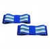 Carly - Stripes Blue Shoe Bows