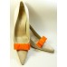 Carly - Tangerine Shoe Bows