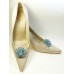 Danni - Ice Blue Shoe Clips