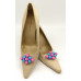 Florence Shoe Clips - turquoise and pink