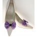Marilyn - Mauve Silk Shoe Bows