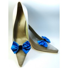Marilyn - Turquoise Silk Shoe Bows