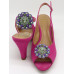 Sally Shoe Clips - purple and green