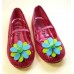 Sunflower - green Children's Shoe Clips