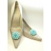Tiffany - Aqua Shoe Clips
