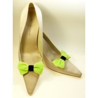 Velvet Bows - Lime Shoe Bows