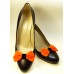 Velvet Bows - Orange Shoe Bows