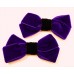 Velvet Bows - Purple Shoe Bows