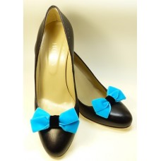 Velvet Bows - Turquoise Shoe Bows